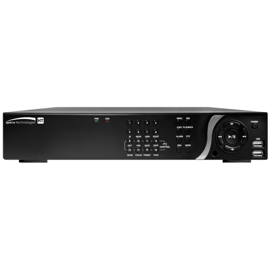 ( speco_D8HT12TB ) 8 Channel 1080p TVI & IP Hybrid DVR 12TB