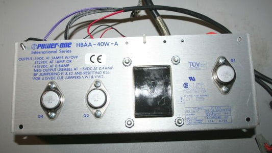 ( OS_HBAA-40W-A ) POWER-ONE 5VDC, PLUS/MINUS 12VDC, AND 15VDC OUTPUT POWER SUPPLY