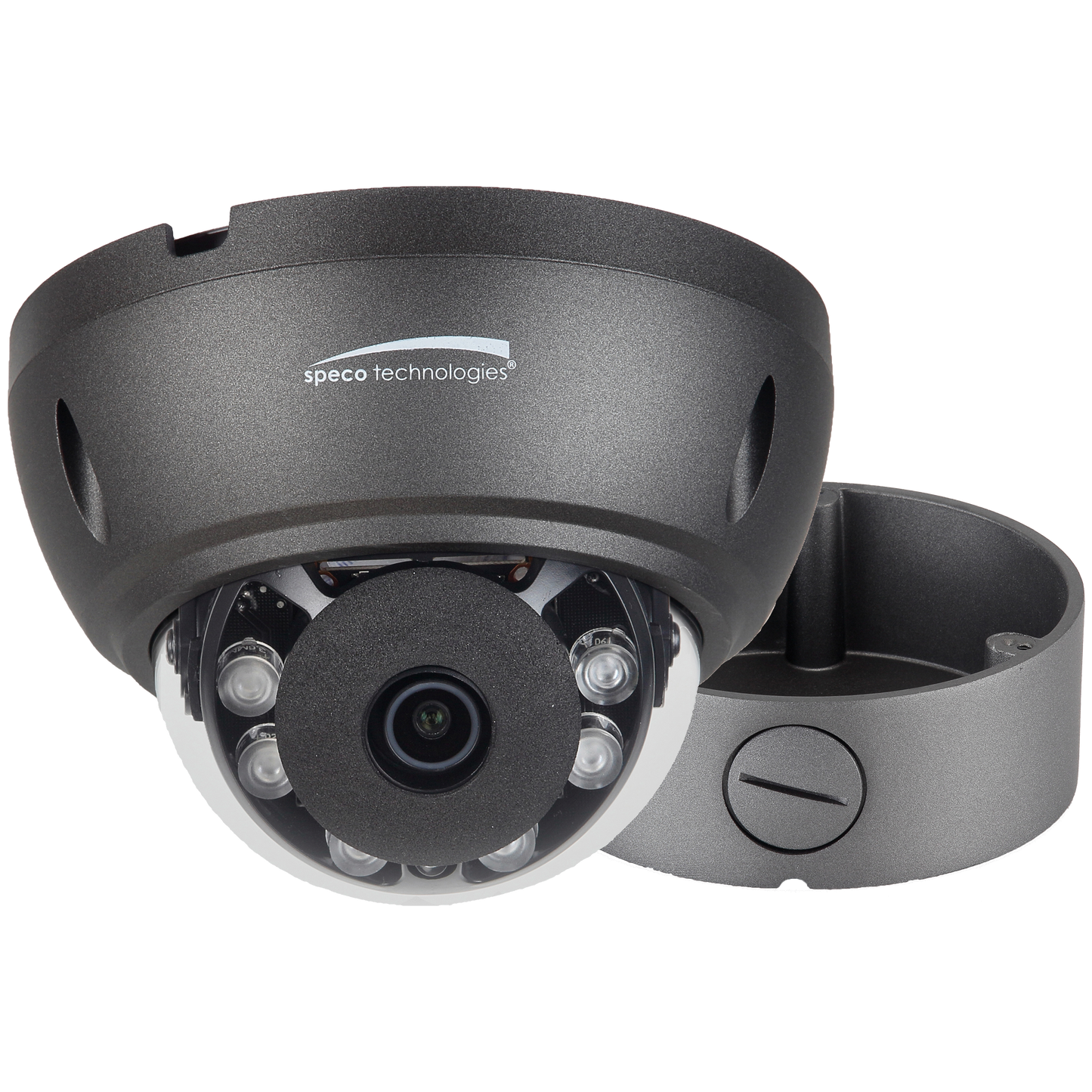 ( speco_HTD5TG ) 5MP HD-TVI Dome, IR, 2.8mm lens, Grey housing, Included Junc Box, TAA