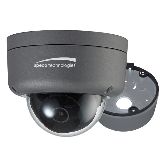 ( speco_HiD8 ) 2MP Ultra Intensifier HD-TVI Dome Camera, 3.6mm lens, Included Junction Box, Dark Grey, TAA