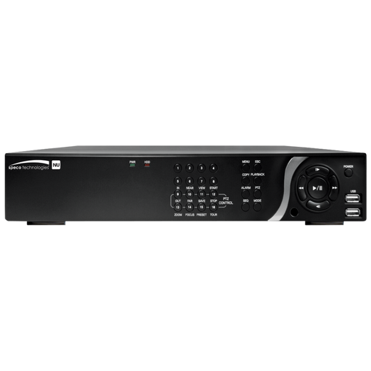 ( speco_N16NU16TB ) 16 Channel Network Server with POE, H.265, 4K- 16TB