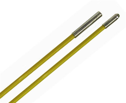 "Fiberfish Rod, 6' long x 1/4" Diameter Replacement Rod, Bullnose / Female, Yellow" (besm_FIB103)