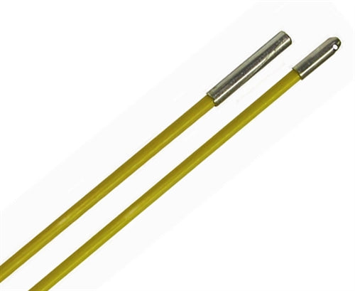 "Fiberfish Rod, 3' long x 1/4" Diameter Replacement Rod, Bullnose / Female, Yellow" (besm_FIB110)