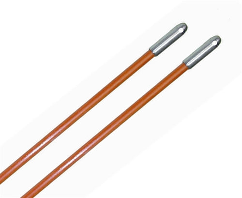 "Plastic Coated Fiberfish II Rod, 6' long x 3/16" Diameter Bullnose / Bullnose, Orange" (besm_PCF203)