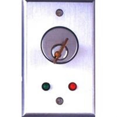 Flush Mount Key Switches - Cast Aluminum Faceplate, Single Gang Faceplate (CM-1110)