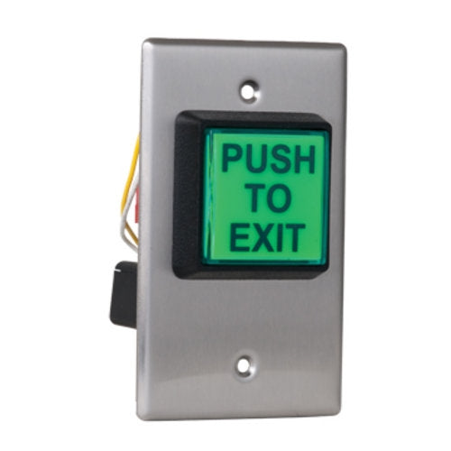 2"Square Illuminated  Push/Exit Switch, with electronic timer,  (CM-30EE)