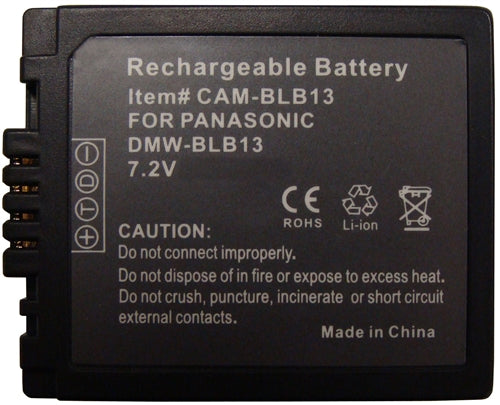 REPL. PANA DMW-BLB13 7.2V LI-ION (CAM-BLB13)