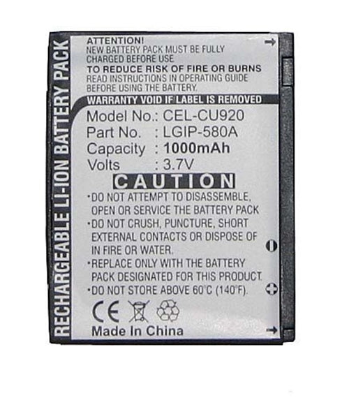 REPL. LG CU920 BATTERY  (CEL-CU920)