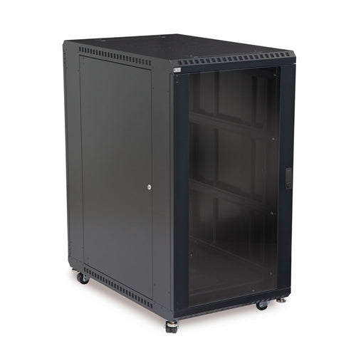 22U LINIER Server Cabinet - Glass/Solid Doors - 36" Depth (3101-3-001-22)