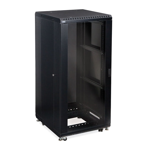 27U LINIER Server Cabinet - Glass/Solid Doors - 24" Depth (3101-3-024-27)