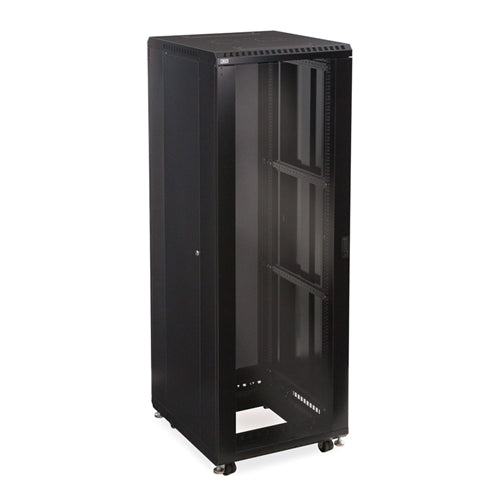 37U LINIER Server Cabinet - Glass/Solid Doors - 24" Depth (3101-3-024-37)