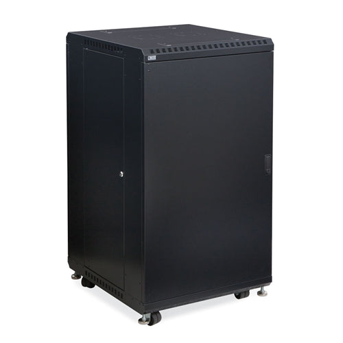 22U LINIER Server Cabinet - Solid/Convex Doors - 24" Depth (3104-3-024-22)