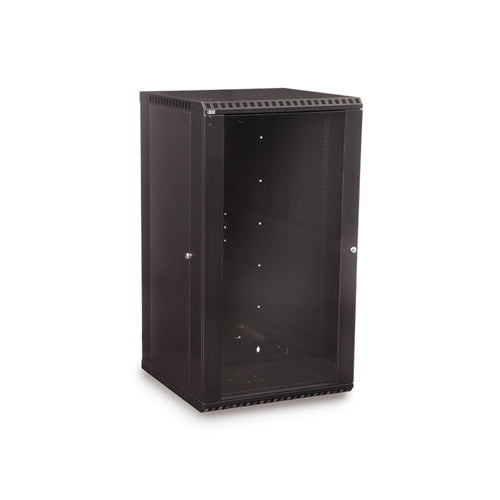 22U LINIER Fixed Wall Mount Cabinet - Glass Door (3140-3-001-22)