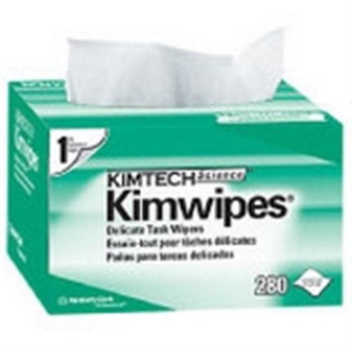 "KIMWIPES DELICATE TASK WIPERS--Single Ply, 280 wipes per box" (830-34155)