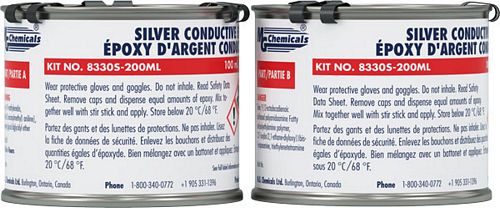 SILVER CONDUCTIVE EPOXY, 4 HR POT LIFE, EXT. CONDUCTIVITY (mg_8330S-200ML)