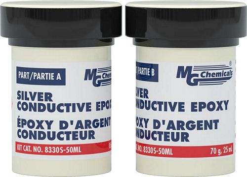 SILVER CONDUCTIVE EPOXY, 4 HR POT LIFE, EXT. CONDUCTIVITY (mg_8330S-50ML)