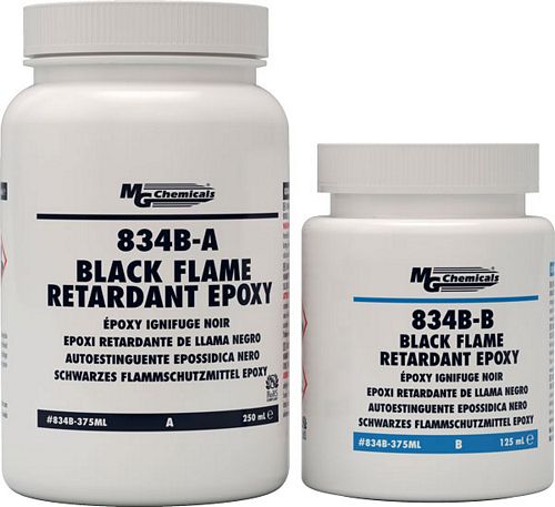 BLACK FLAME RETARDANT EPOXY (mg_834B-375ML)