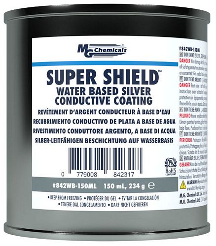 SUPER SHIELDÂ Water Based Silver Conductive Coating (mg_842WB-150ML)