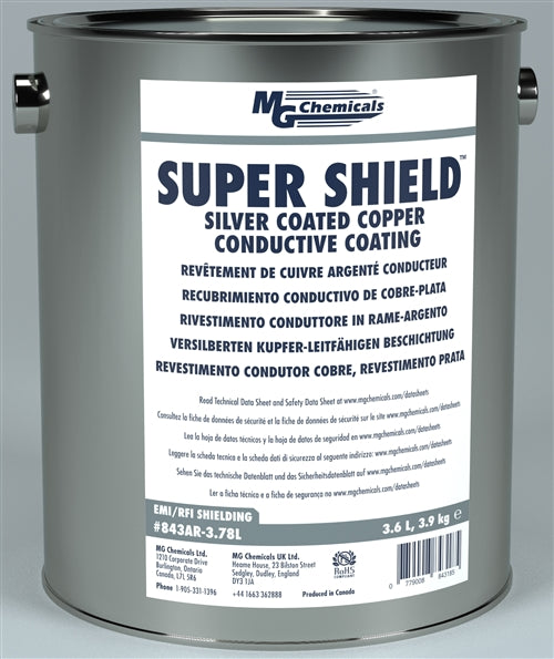 SUPER SHIELDÂ Silver Coated Copper Conductive Coating - UL Recognized (Pre-diluted) (mg_843AR-3.78L)