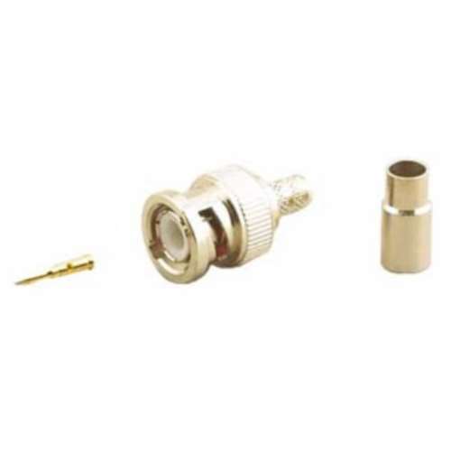 "MALE DUAL CRIMP PLUG, RG-59 PLNUM" (BNC-3024P)