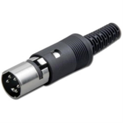 "DIN CONNECTOR, 5PIN/MALE, SOLDER TYPE" (DIN-46000-5P)