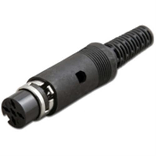 "DIN CONNECTOR, 5PIN/FEMALE, SOLDER 360" (DIN-46100-5S3)