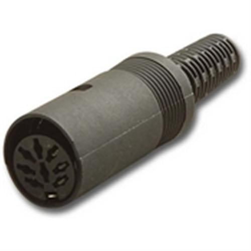 "DIN CONNECTOR, 8PIN/FEMALE, SOLDER TYPE" (DIN-46100-8S)