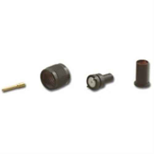 "FOR RG58/U 58A/U 4-PIECE CRIMP PLUG, BK" (MU-7245)