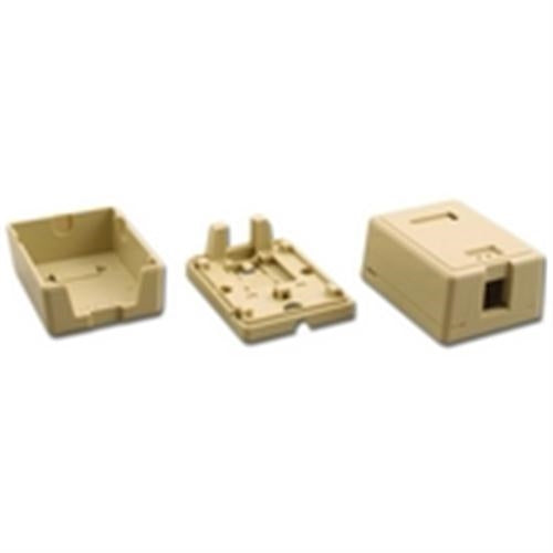 "SINGLE PORT CAT 5e KEY STONE BOX, R & TL" (PT-1151-IV)