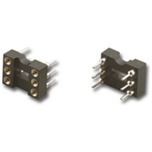 "ROUND PIN IC SOCKET, 6 PIN WIDTH 7.26mm" (SQ-06)