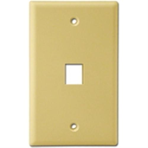 "PLASTIC WALL PLATE MODULE, 1 HOLE,IVORY" (WPP-1-IV)