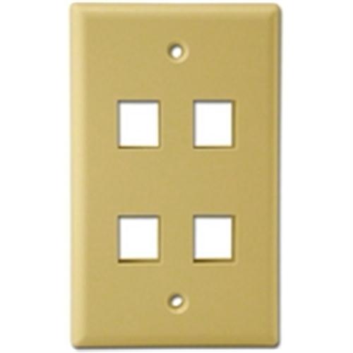 "PLASTIC WALL PALTE MODULE, 4 HOLES,IVORY" (WPP-4-IV)