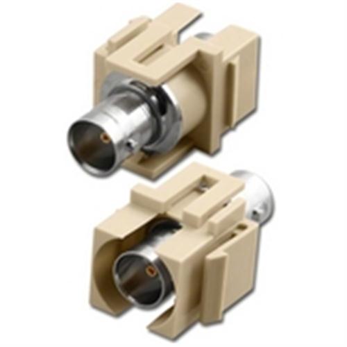 "KEYSTONE BNC 75 Ohm FEEDTHRU MODULAR, IVORY" (WPP-BNC175-IV)