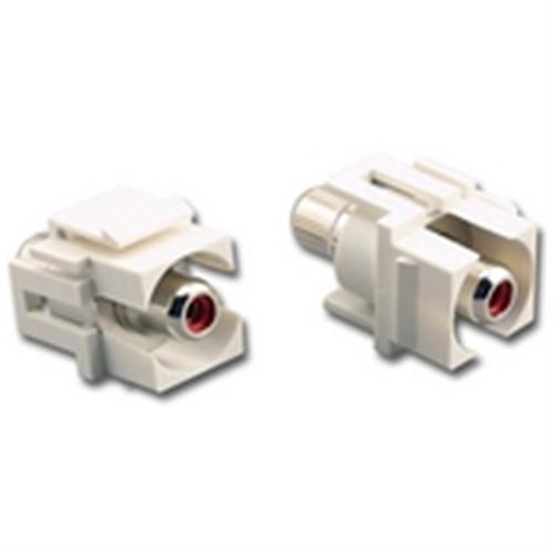 "KEYSTONE RCA/RED FEEDTHRU MODULE, WHITE" (WPP-RCA1RD-WH)