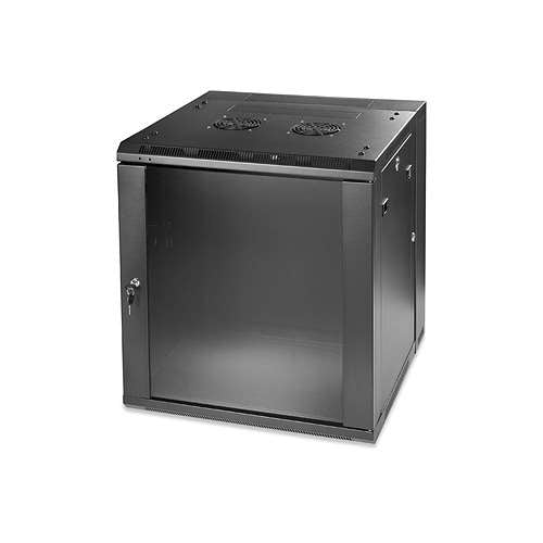 "Wall-mount eq. cabinet, dual" (WEC-D-12-600_550-BK)