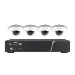 ( speco_ZIPL4D1 ) 4 CH Plug-and-Play NVR  w/ 4 Outdoor IR Dome 2.7-12mm motorized lens