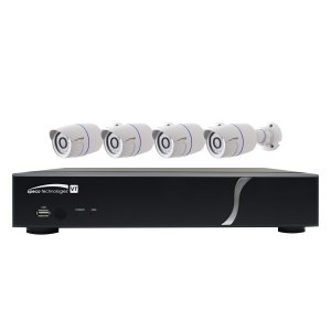 ( speco_ZIPT4B1 ) 4CH HD-TVI DVR, 1080p, 60fps, 1TB w/ 4 Outdoor IR Bullet Cameras 2.8mm lens, White