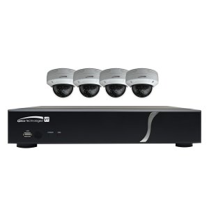 ( speco_ZIPT4D1 ) 4CH HD-TVI DVR, 1080p, 60fps, 1TB w/ 4 Outdoor IR Dome Cameras 2.8mm lens, White