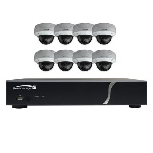 ( speco_ZIPT88D2 ) 8CH HD-TVI DVR, 1080p, 120fps, 2TB w/ 8 Outdoor IR Dome Cameras 2.8mm lens, White