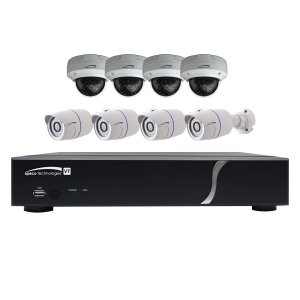 ( speco_ZIPT8BD2 ) 8CH HD-TVI DVR, 1080p, 120fps, 2TB w/ 4 Outdoor IR Bullet  & 4 Outdoor IR Dome, 2.8mm lens, White