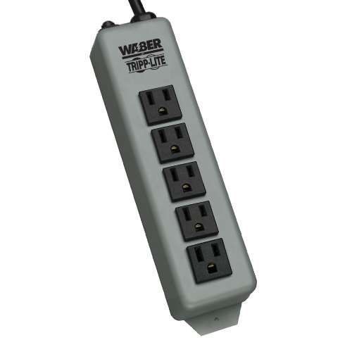 "Waber-by-Tripp Lite 5-Outlet Industrial Power Strip, 15-ft. Cord, Switchless" (tripp_602-15)