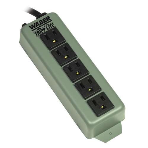 "Waber-by-Tripp Lite 5-Outlet Industrial Power Strip, 6-ft. Cord, Switchless" (tripp_602)