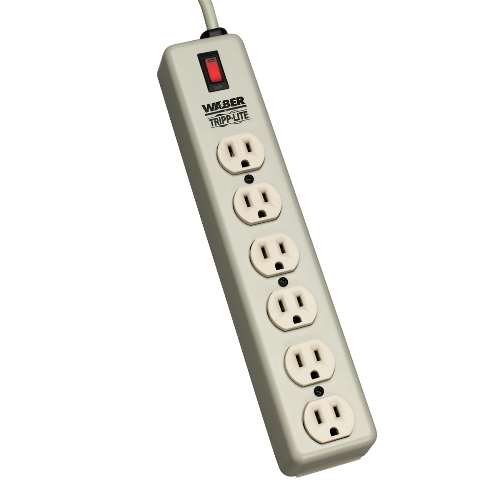 "Waber-by-Tripp Lite 6-Outlet (77.6mm center-to-center spacing) Industrial Power Strip, 15-ft. Cord" (tripp_6SPDX-15)