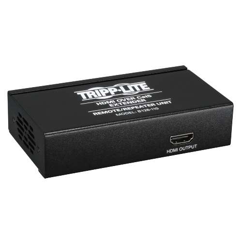 "HDMI over Cat5/Cat6 Active Extender, Box-Style Remote Repeater for Video and Audio, 1080p @ 60 Hz" (tripp_B126-110)