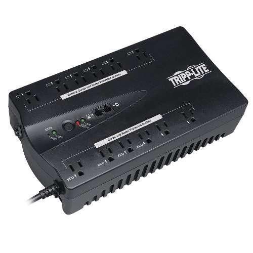 "ECO Series 120V 900VA 480W  Energy-Saving Standby UPS with USB port, Muted Alarm and 12 Outlets" (tripp_ECO900UPSM)