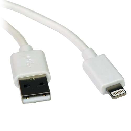 "USB Sync / Charge Cable with Lightning Connector - White, 6-ft. (1.8M)" (tripp_M100-006-WH)