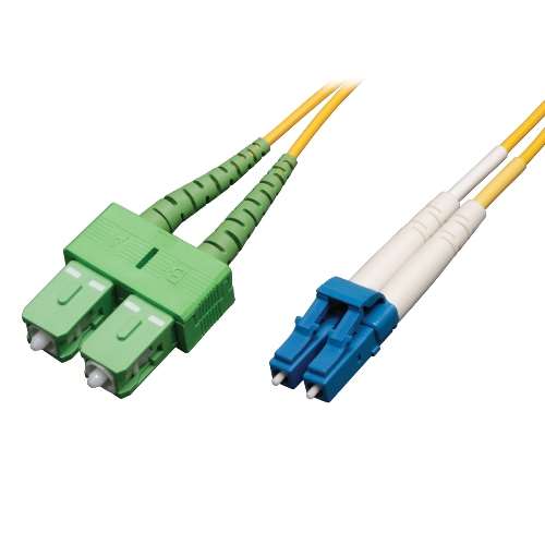 "Duplex Singlemode 8.3/125 Fiber Patch Cable (LC to SC/APC), 1M (3-ft.)" (tripp_N366-01M-AP)