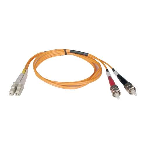 "Duplex Multimode 50/125 Fiber Patch Cable (LC/ST), 1M (3-ft.)" (tripp_N518-01M)