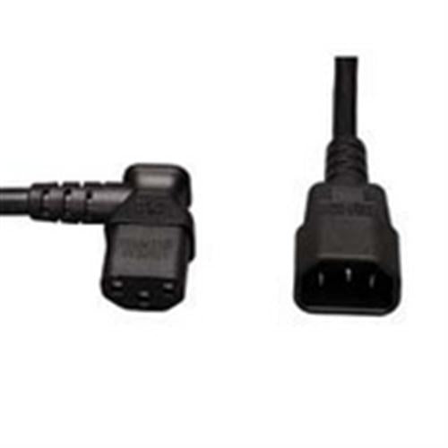 "Standard Computer Power Extension Cord, 10A, 18AWG (IEC-320-C14 to Left Angle IEC-320-C13), 2-ft." (tripp_P004-002-13LA)