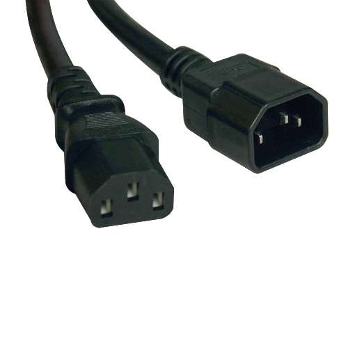 "Standard Computer Power Extension Cord, 10A, 18AWG (IEC-320-C14 to IEC-320-C13), 4-ft." (tripp_P004-004)